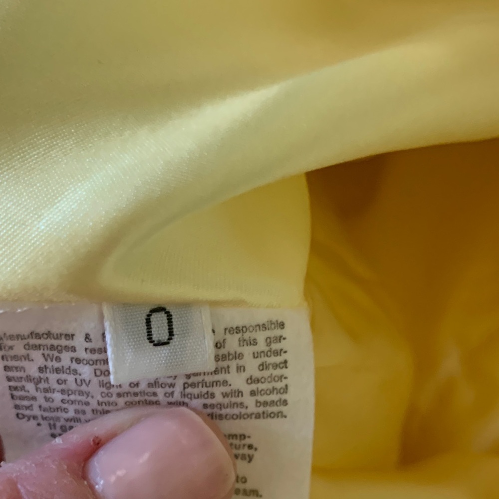 Alyce Paris Yellow Floral Prom Dress - Picture 4 of 4